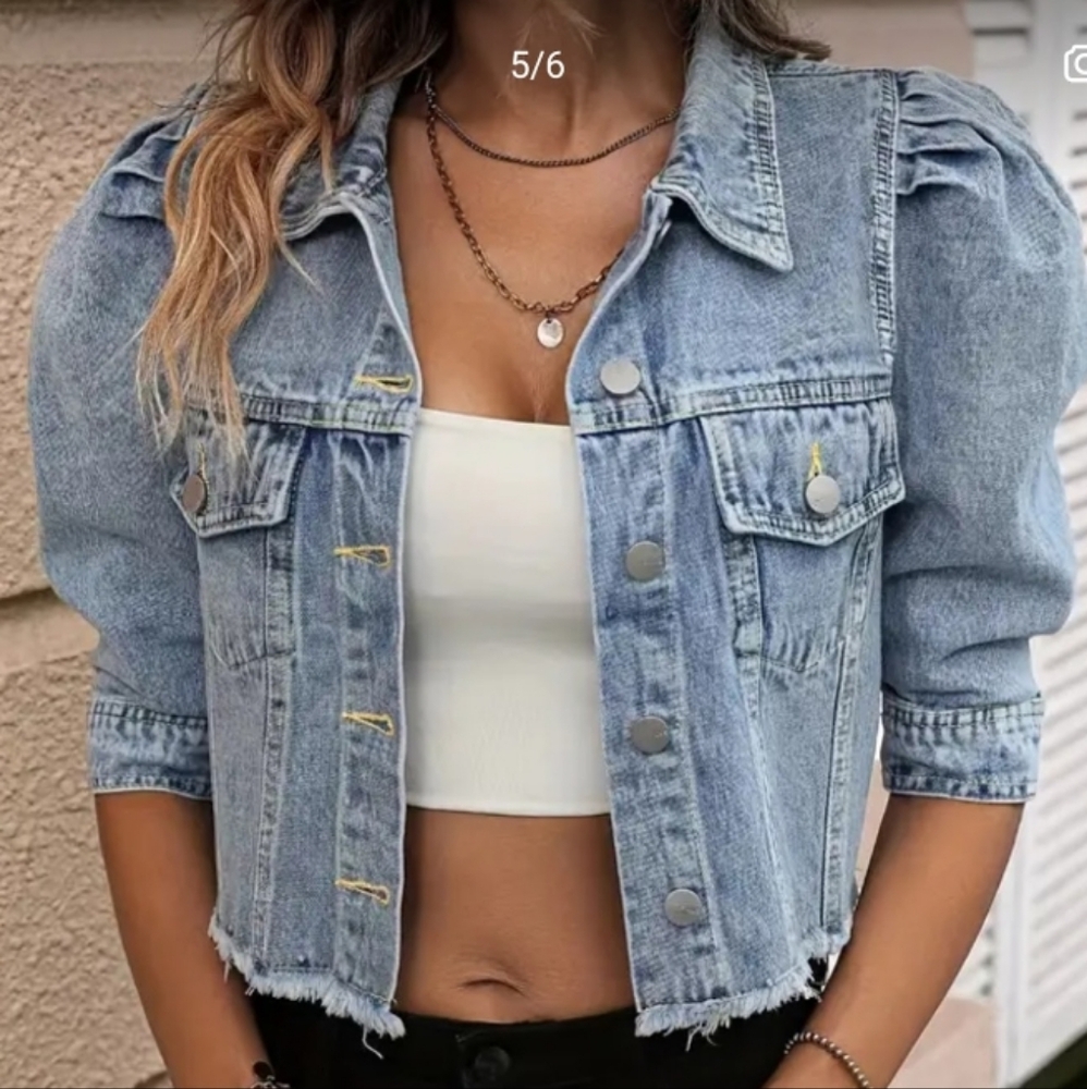 Denim bomber jacket